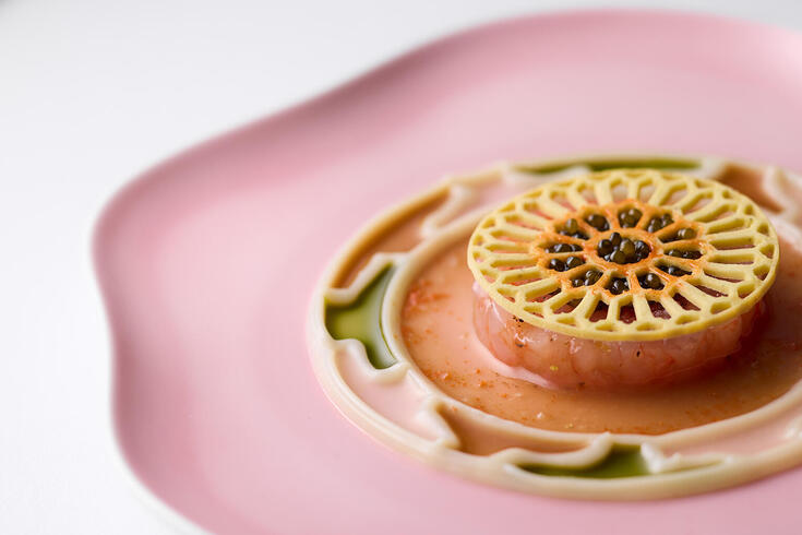 甘えびのタルタル　ランスの大聖堂に敬意を